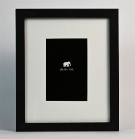 Black with White mat